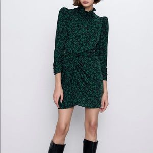 NWT Zara Draped Dress floral